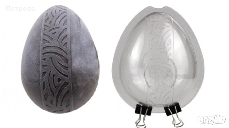 Голям релефен калъп за яйце от шоколад, снимка 1