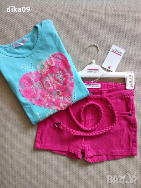 Нови къси панталонки и тениска, снимка 1