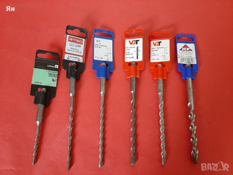  Английски Свредло Бургия Бетон SDS-Plus 5/5.5/6/7/8/12mm-6бр , снимка 1