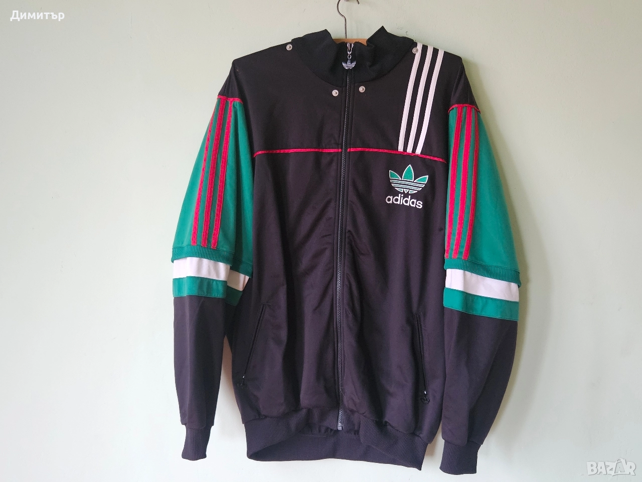 Vintage Adidas track jacket горница анцунг band of the 3 stripes XL, снимка 1