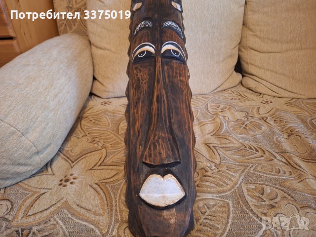 Дървена маска амулет, снимка 6 - Декорация за дома - 43528146