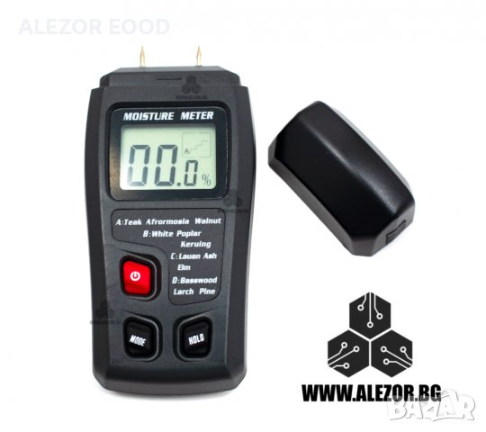 Влагомер За Дървесина, 0 - 99%, Захранване 1 Х 9V, LCD Дисплей, 20200016, снимка 2 - Измервателни инструменти - 30007494