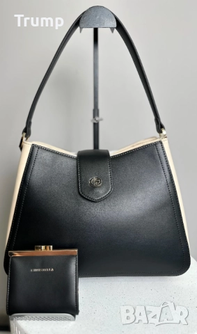 Чанта двуцветна CHRIS BELLA, с подарък портмоне на същата фирма