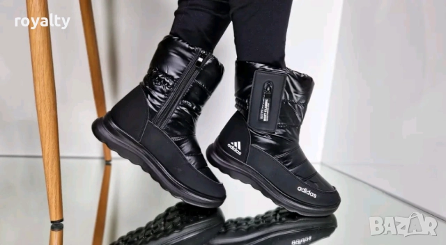 Adidas Черни Дамски Зимни Апрески с Вата Адидас , снимка 2 - Дамски апрески - 52930947
