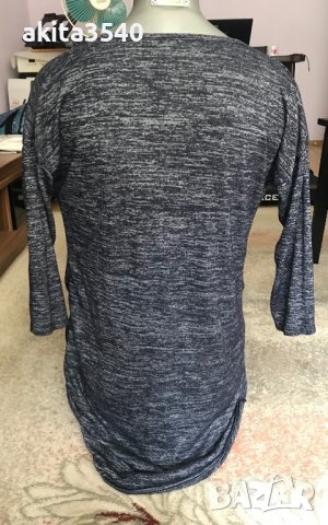 Сива асиметрична блуза, снимка 11 - Блузи с дълъг ръкав и пуловери - 38037205