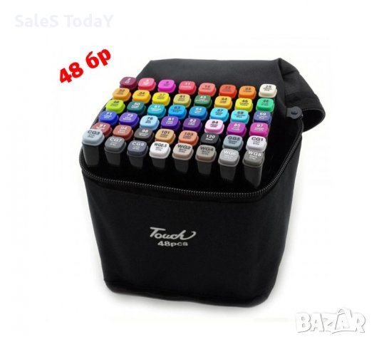 Комплект цветни маркери, 80бр, 48бр.,36бр Или 60бр, двойни, снимка 2 - Рисуване и оцветяване - 37086223