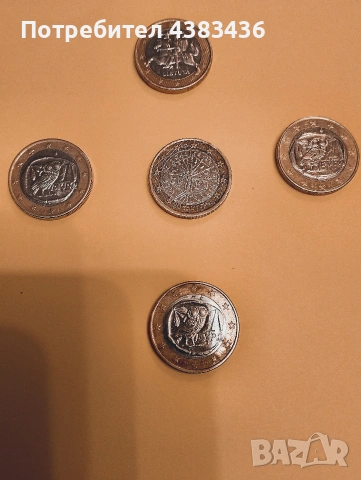 монети от 1 евро, снимка 2 - Нумизматика и бонистика - 53206033