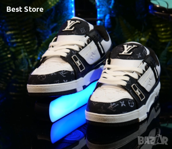 Сникърси Louis Vuitton Цвят - Бяло и черно 36-45 Номер , снимка 2 - Маратонки - 52735694