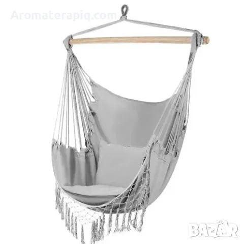 Сив хамак – бразилски висящ стол с две възглавници