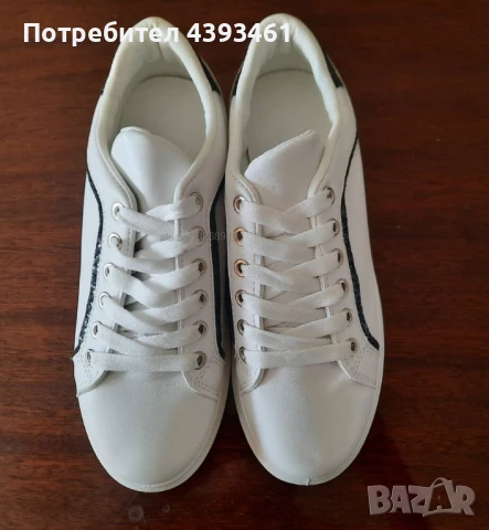 Дамски кецове бяло и черно, снимка 2 - Кецове - 51046203