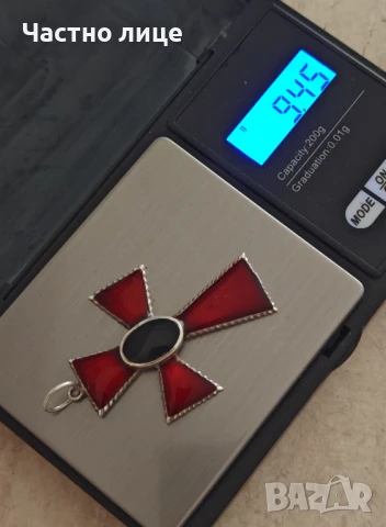 Старинен Антикварен Сребърен Италиански Кардиналски Кръст, снимка 6 - Антикварни и старинни предмети - 50852341