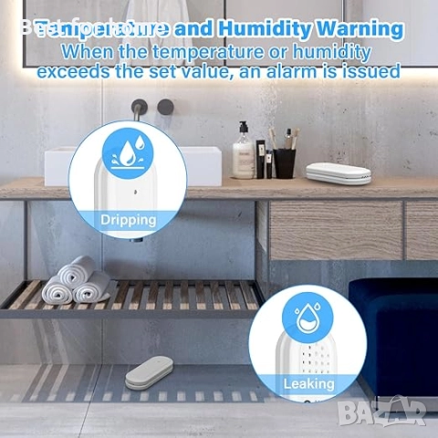 Onherm WiFi термохигрометър, за 4 стаи с Hub mini, IP65, снимка 5 - Други - 52277563