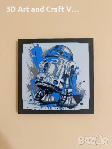 Релефна картина R2D2 - любимият дроид от Star Wars! 💫, снимка 4 - Картини - 51016955