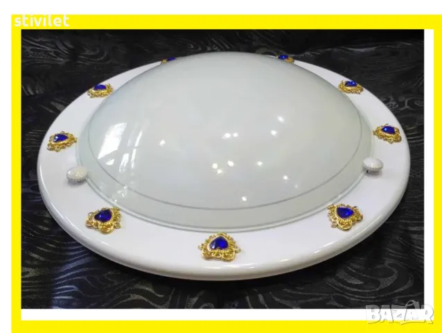 ПЛАФОН СЪРЦЕ СИНЯ КАПКА  - НОВО- 3D ЕФЕКТ., снимка 4 - Лампи за таван - 47360406