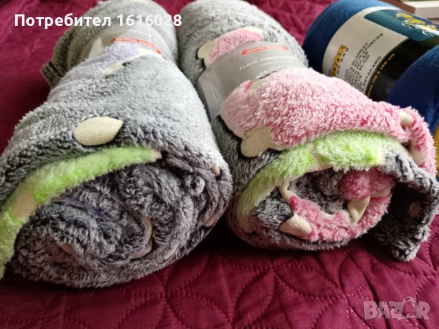 Нови светещи в тъмното одеяла Космос с динозаври., снимка 4 - Спално бельо и завивки - 43545522