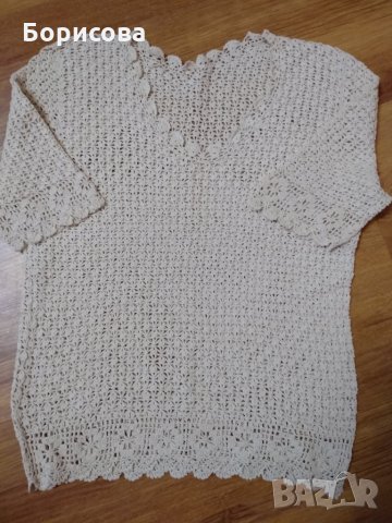 Плетена блуза на една игла