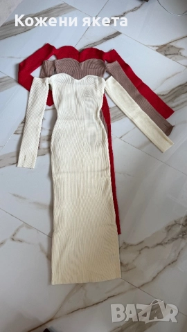 Рипс рокли плетиво, снимка 8 - Рокли - 52138894