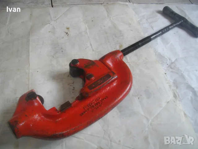 3 Цола RIDGID №23-3" Made in USA Тръборез масивен рязне стоманени тръби 68см/6,0кг/захват 11см , снимка 2 - Други инструменти - 47325809