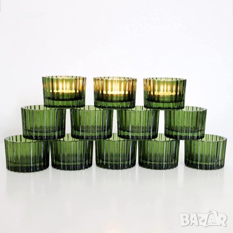 Свещници Vohocandle Green Tea Light 12 бр., 5 cm x 3,5 cm, снимка 1 - Декорация за дома - 43032450