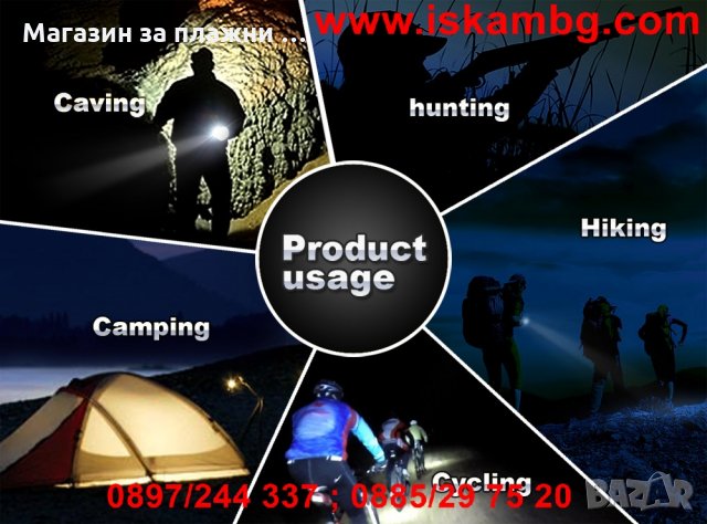 Акумулаторен челник, фенер за колело LL-6633 CREE XM-L T6 и XP-E Q5, снимка 8 - Други стоки за дома - 28469934