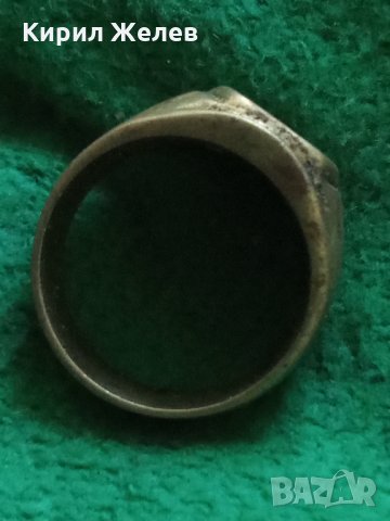 РЕТРО Пръстен стар бронзов с ОРНАМЕНТИКА РЪЧНА ИЗРАБОТКА 7258, снимка 5 - Антикварни и старинни предмети - 33371147