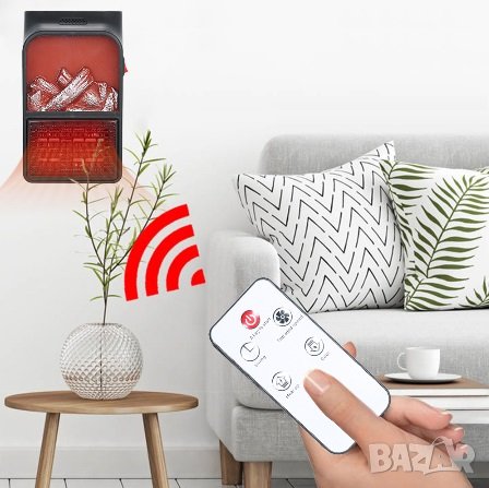 Мини печка духалка 1000 вата Flame Heater имитираща жив огън