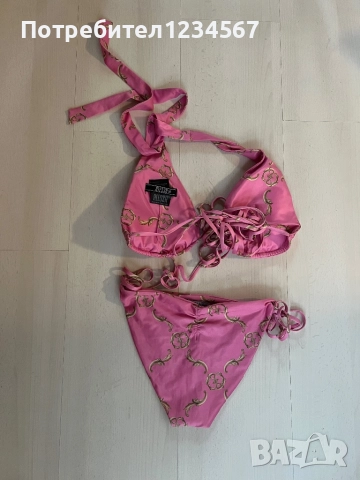 Alessa розов бански, нов, М рр, комплект, снимка 3 - Бански костюми - 51337988