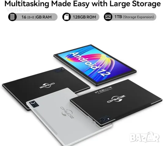 Таблет с Android с клавиатура, 16(8+8) GB RAM 128GB ROM 1TB 10-инча 5G WiFi  осемядрен 13m камера, снимка 7 - Таблети - 48507757
