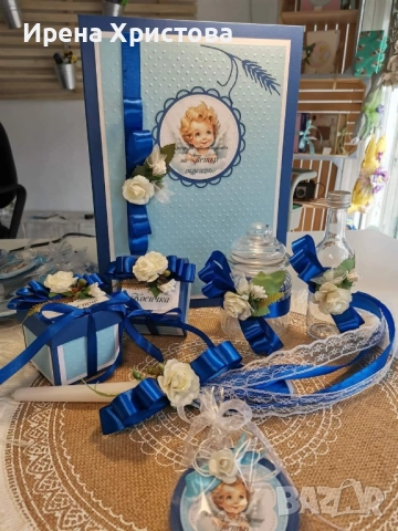 Комплект за кръщене, снимка 4 - Декорация - 52863956