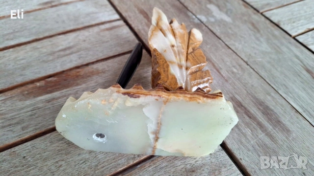 Държач на химикалот оникс - винтидж преспапие и декорация, снимка 4 - Други стоки за дома - 53489311