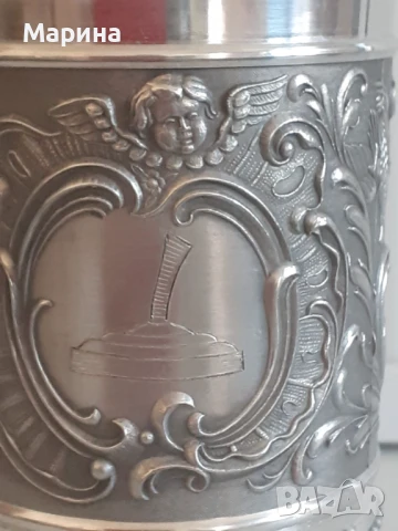 Халба за бира от калай, 500 мл,  Antik*Vintage #77, снимка 8 - Антикварни и старинни предмети - 50736508