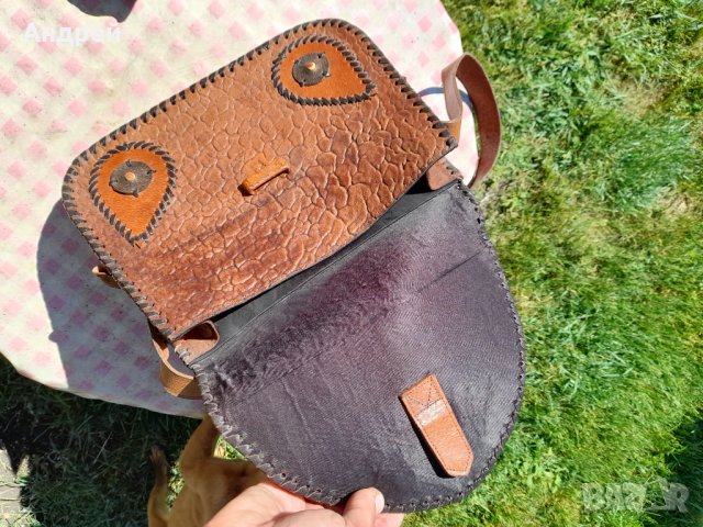 Стара дамска кожена чанта #10, снимка 5 - Антикварни и старинни предмети - 36812906