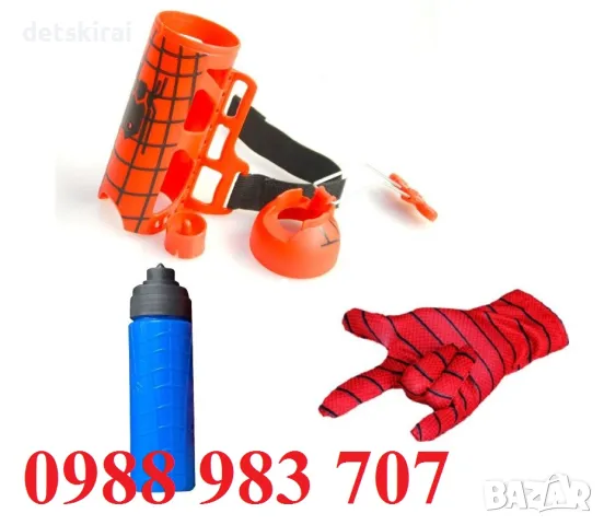 Ръкавица на Сапйдърмен със спрей - паяжина, снимка 2 - Фигурки - 47575009