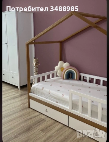 Детско легло тип монтесори, снимка 2 - Спални и легла - 53225489