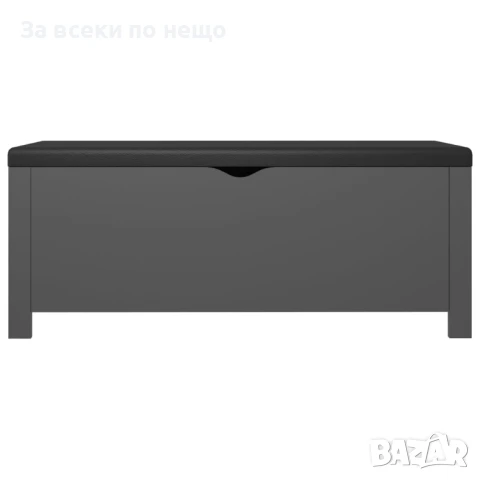 Кутия за съхранение с възглавница, сива, 105x40x45 см, ПДЧ Код P1064, снимка 4 - Други стоки за дома - 51425377