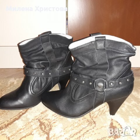 н.38 ботички Atrai boots естествена кожа, снимка 1 - Дамски обувки на ток - 28128534