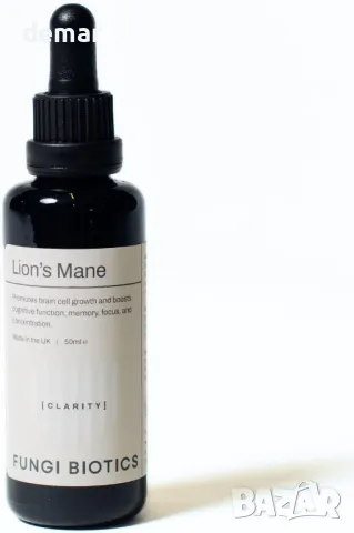 Fungi Biotics Органична тинктура от гъба Lion's Mane, 50 мл, Изцяло натурални съставки, без глутен