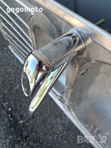 Голяма Мивка от неръждаема стомана, инокс, хром- никел + керамичен смесител, кран