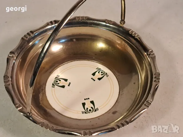 метална кошница с порцеланово дъно 18/5, снимка 2 - Декорация за дома - 49261957