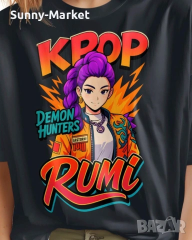 K pop Demon Hunters Блузи с дълъг ръкав , тениски с къс ръкав, снимка 16 - Блузи с дълъг ръкав и пуловери - 53583999