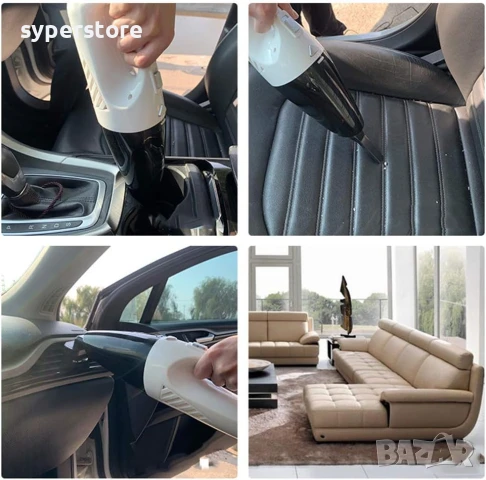 Прахосмукачка за кола и дома, USB, Digital One SP01093, 5 различни приставки, Car Vacuum Cleaner, снимка 2 - Прахосмукачки - 50521778