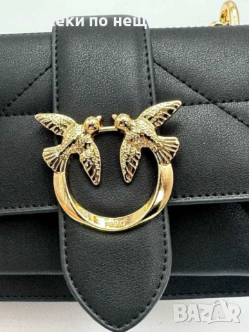 Pinko Дамска Кожена Чанта С Дълга Дръжка За През Рамо Пинко - Налични Различни Цветове Код A865, снимка 4 - Чанти - 51627521