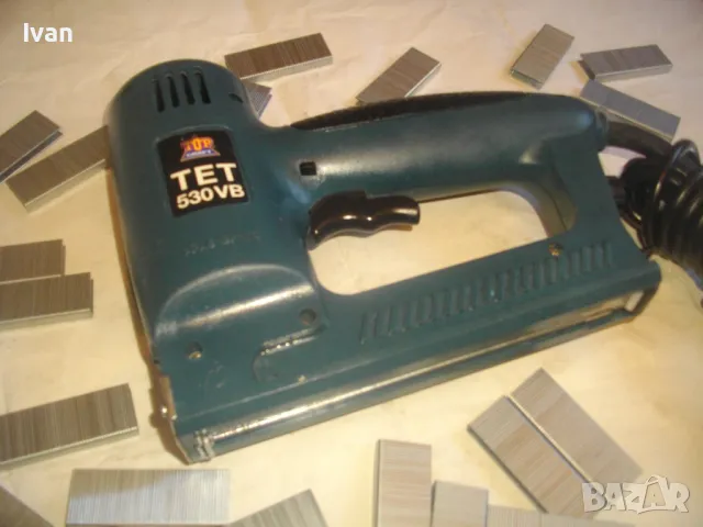 Немски ЗА РЕМОНТ ЗА ЧАСТИ Електрически Дърводелски Тапицерски ТАКЕР 8-16мм Липсва Удар Top Craft, снимка 3 - Други инструменти - 47457787