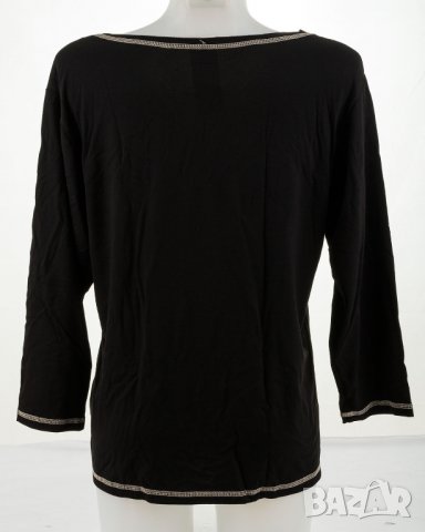 Черна дамска блуза с дълъг ръкав марка Violana , снимка 4 - Блузи с дълъг ръкав и пуловери - 32875747