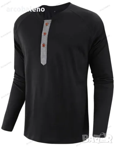 Мъжка модна блуза с дълъг ръкав, 8цвята, снимка 3 - Блузи - 42285799