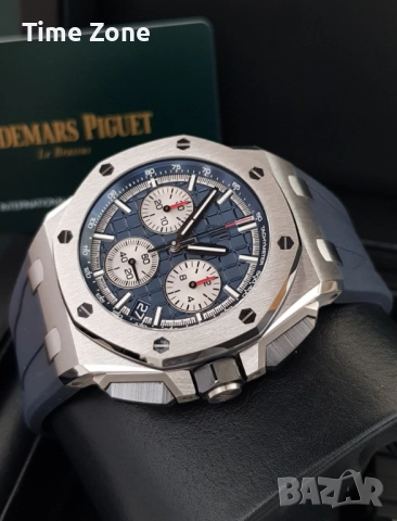 Audemars Piguet Royal Oak Offshore Chronograph 43mm Steel Blue Dial, снимка 4 - Мъжки - 52998647