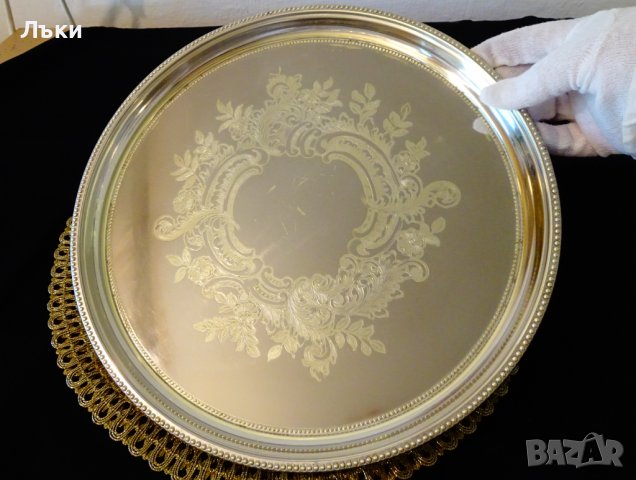 WMF посребрен поднос от бронз,барок. , снимка 8 - Антикварни и старинни предмети - 38068367
