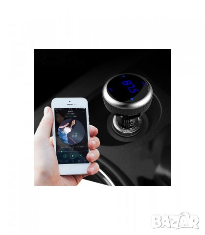 Блутут трансмитер с хендс-фри със сензорен дисплей и волтметър - 20082