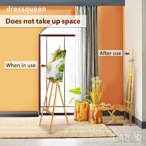 3995 Класически статив за рисуване - дървен, с височина 1,7м., снимка 2 - Други стоки за дома - 43955799