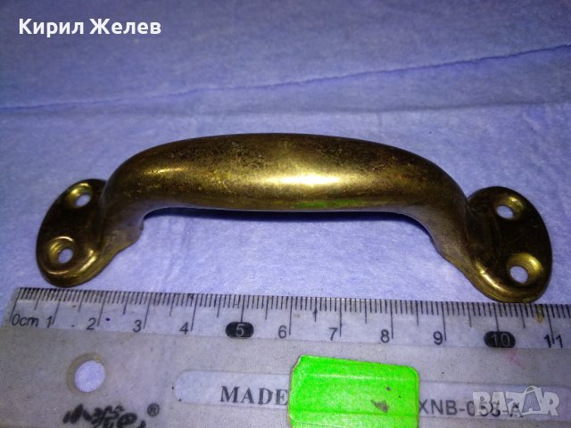 СТАРА МЕСИНГОВА РЕТРО ДРЪЖКА За ЧЕКМЕДЖЕ ШКАФЧЕ ГАРДЕРОБ За ТЕМАТИЧЕН СТАРИНЕН ИНТЕРИОР и Др. 41300